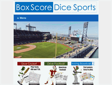 Tablet Screenshot of boxscoredicesports.com
